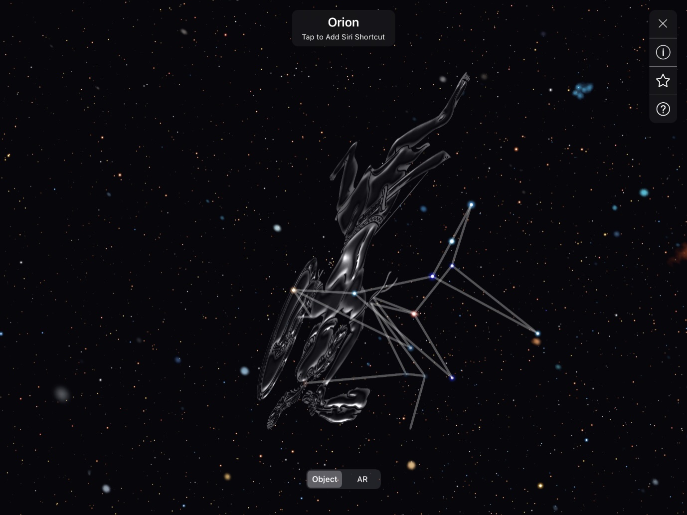 Night Sky app interface