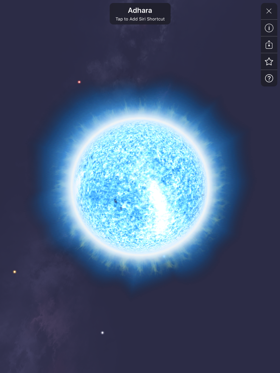 Night Sky app interface