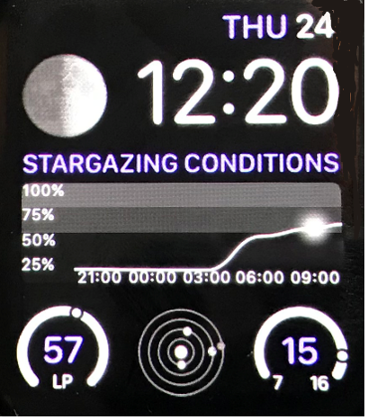 Night Sky app interface